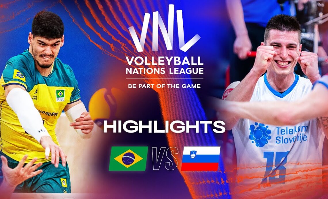 🇧🇷 BRA vs. 🇸🇮 SLO - Highlights Week 2 | Men's VNL 2023