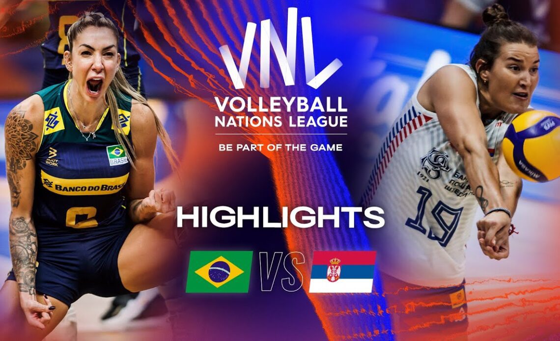 🇧🇷 BRA vs. 🇷🇸 SRB - Highlights Week 2 | Women's VNL 2023