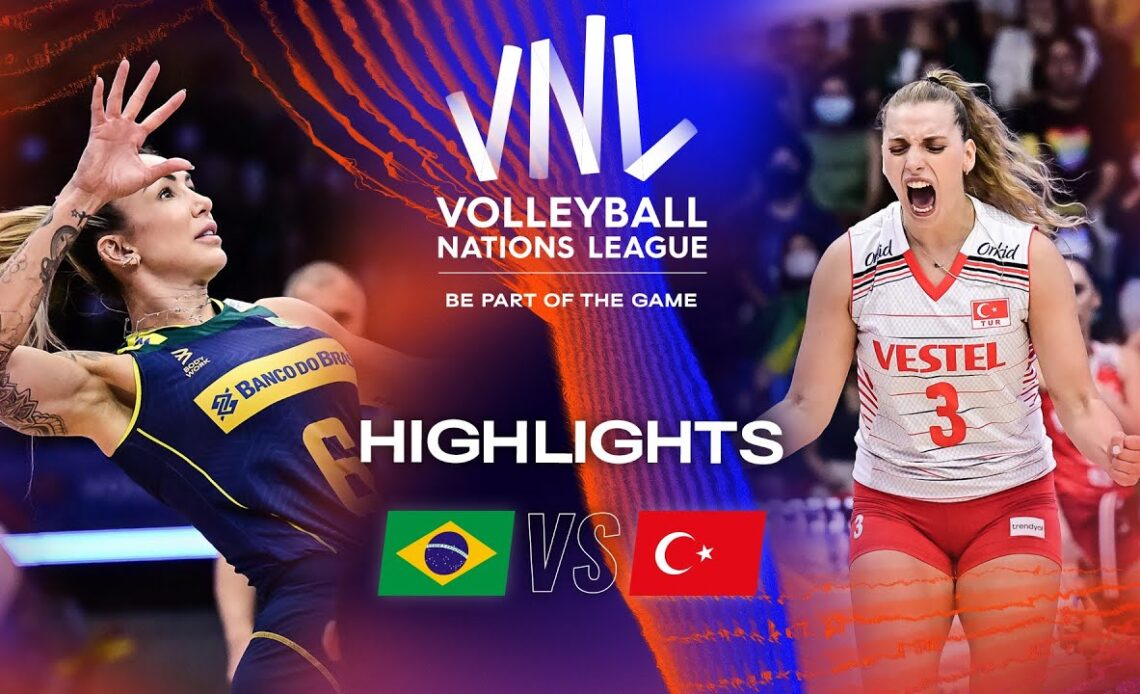 🇧🇷 BRA vs. 🇹🇷 TUR - Highlights Week 3 | Women's VNL 2023