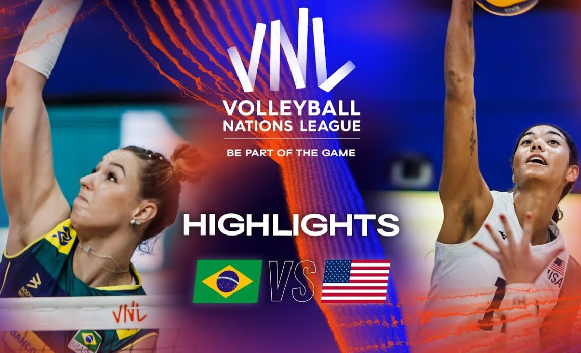 🇧🇷 BRA vs. 🇺🇸 USA - Highlights Week 2 | Women's VNL 2023
