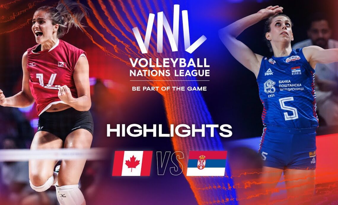 🇨🇦 CAN vs. 🇷🇸 SRB - Highlights Week 1 | Women's VNL 2023