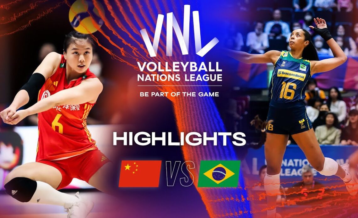 🇨🇳 CHN vs. 🇧🇷 BRA - Extended Highlights Week 1 | Women's VNL 2023