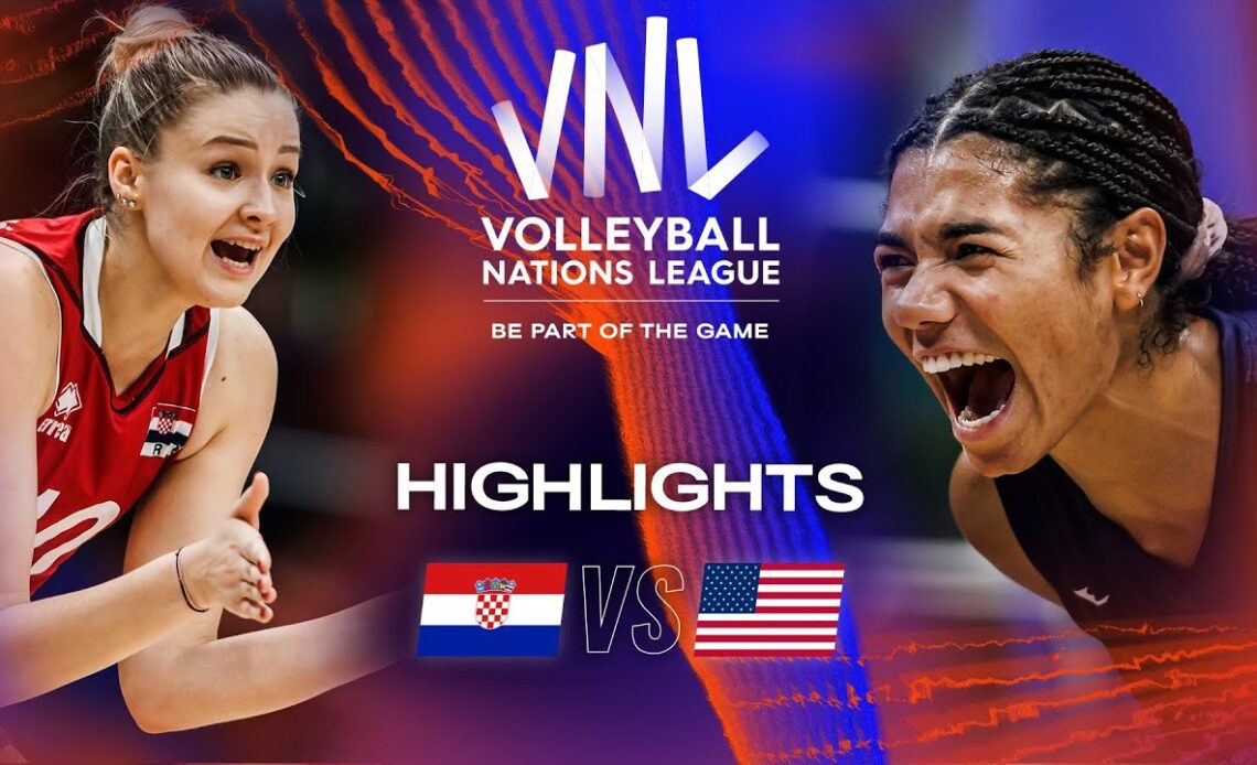 🇭🇷 CRO vs. 🇺🇸 USA - Highlights Week 2 | Women's VNL 2023