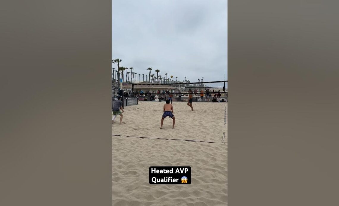 Heated AVP Qualifier In Huntington  #VolleyballPlayer #BeachVolleyball #Volleyball