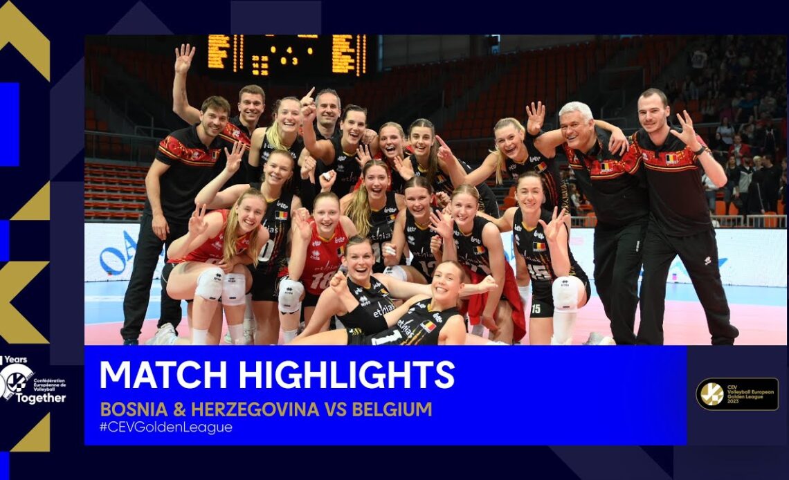 Highlights | Bosnia & Herzegovina vs. Belgium - CEV Volleyball European Golden League 2023