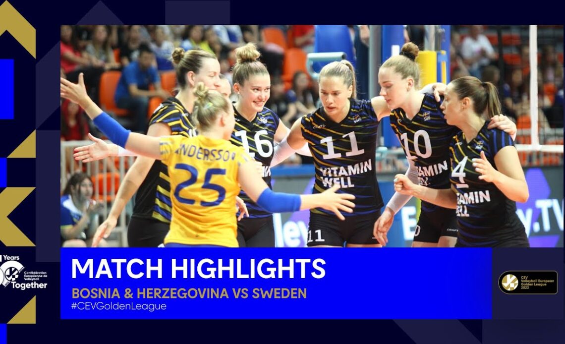 Highlights | Bosnia & Herzegovina vs. Sweden - CEV Volleyball European Golden League 2023