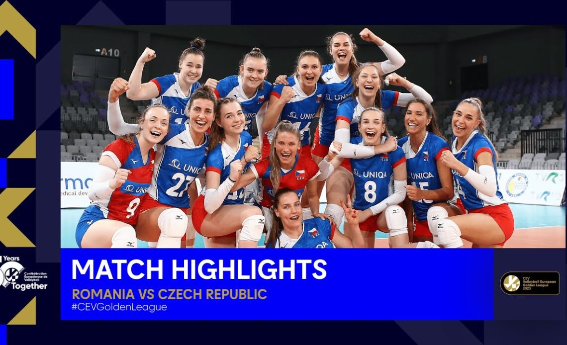 Highlights | ROMANIA vs. CZECH REPUBLIC | CEV Volleyball European Golden League Women