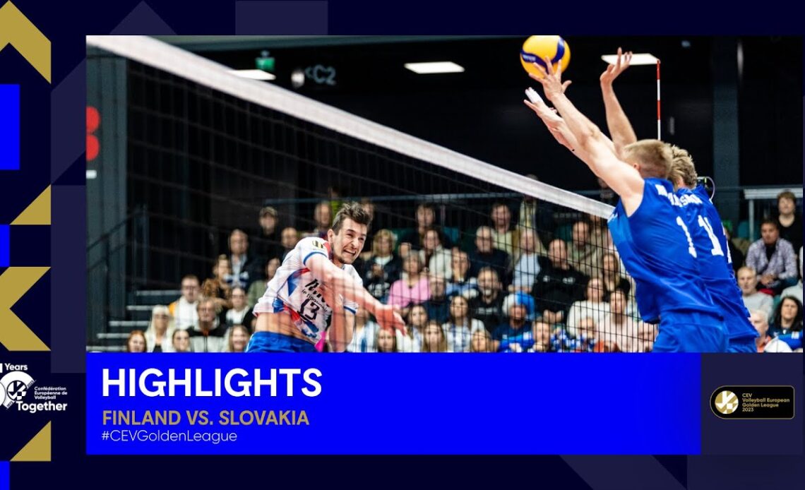 Highlights l FINLAND vs. SLOVAKIA l CEV European Golden League 2023 l Men