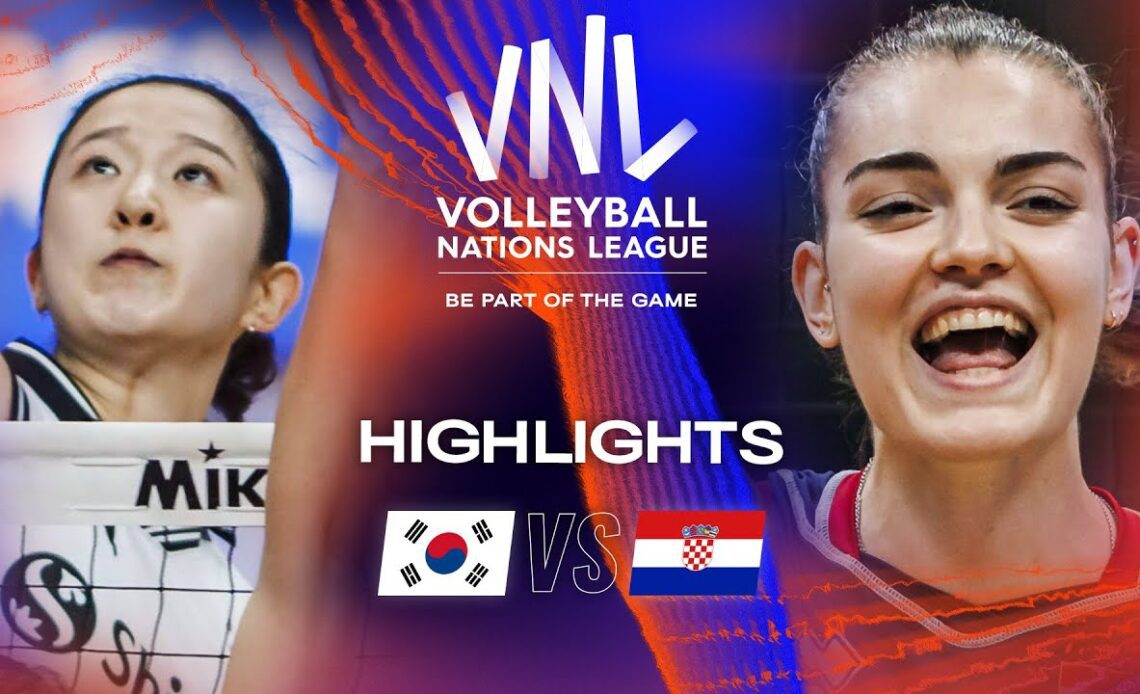 🇰🇷 KOR vs. 🇭🇷 CRO - Highlights Week 2 | Women's VNL 2023