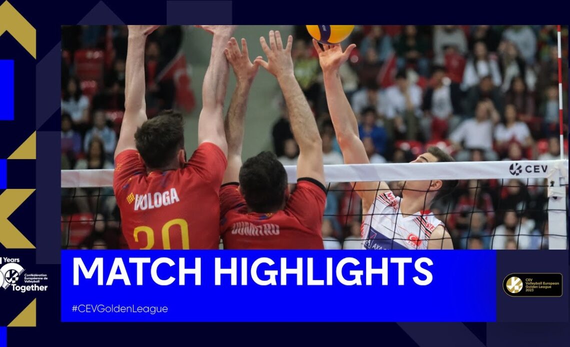 Match Highlights | Türkiye vs. Romania I CEV Volleyball European Golden League 2023