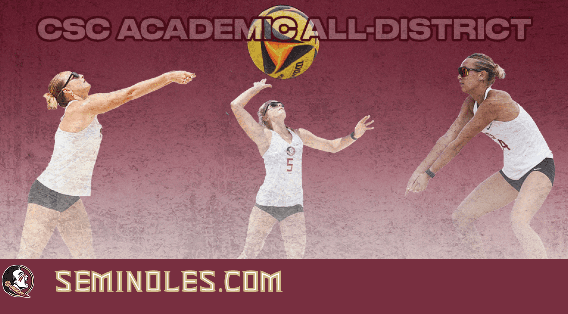 Three From Beach Volleyball Named to CSC All-District Academic Team