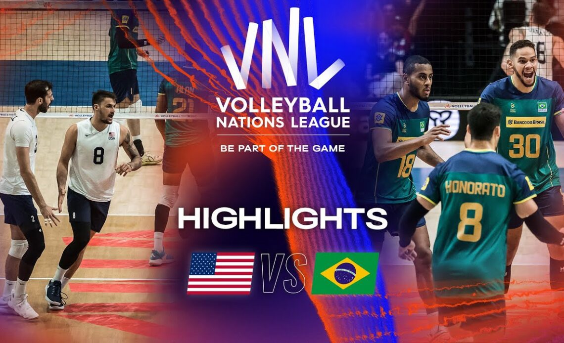 🇺🇸 USA vs. 🇧🇷 BRA - Highlights Week 1 | Men's VNL 2023