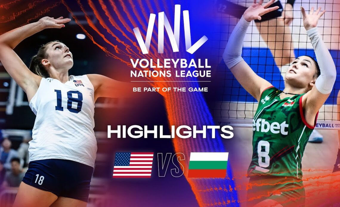 🇺🇸 USA vs. 🇧🇬 BUL - Highlights Week 3 | Women's VNL 2023