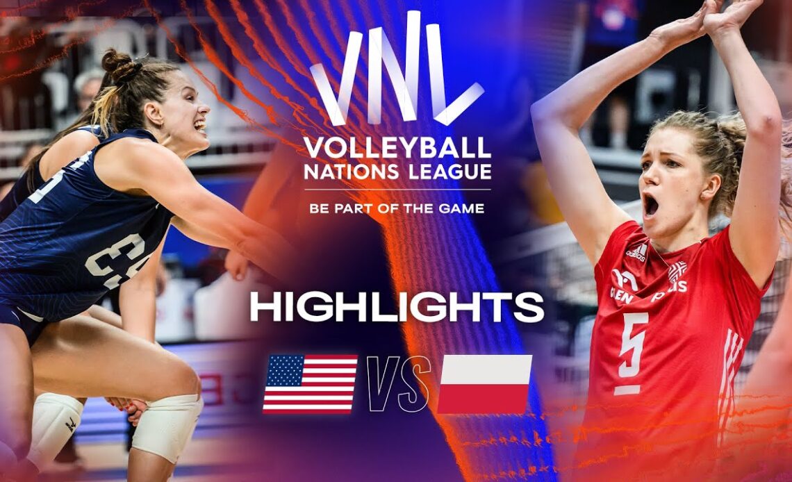 🇺🇸 USA vs. 🇵🇱 POL - Highlights Week 3 | Women's VNL 2023