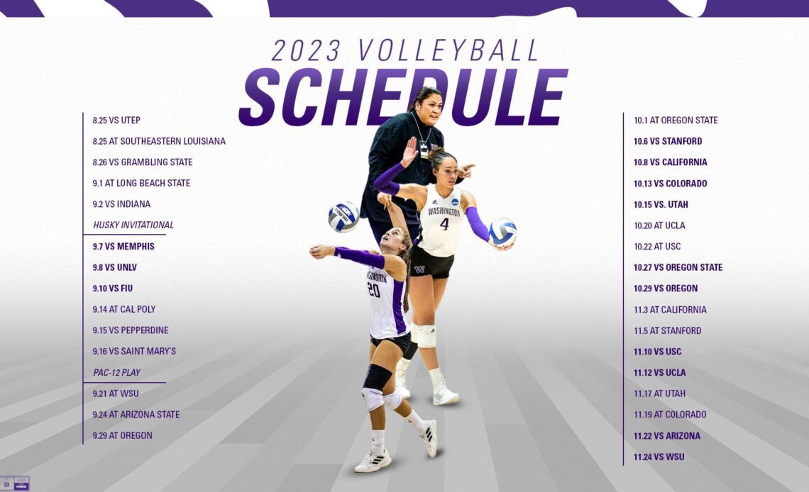 Volleyball Fall Schedule Unveiled University of Washington Athletics