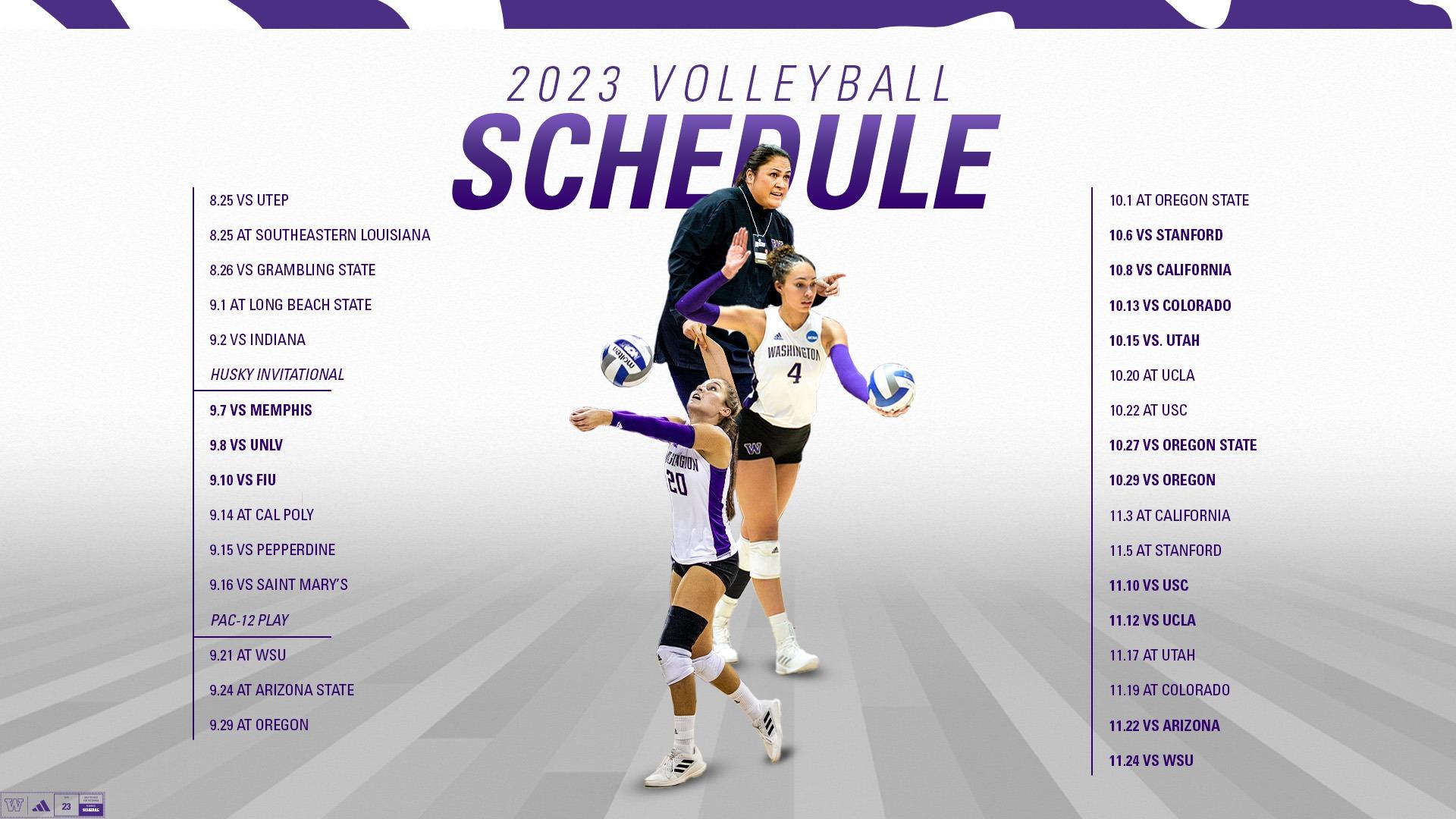 Volleyball Fall Schedule Unveiled University of Washington Athletics