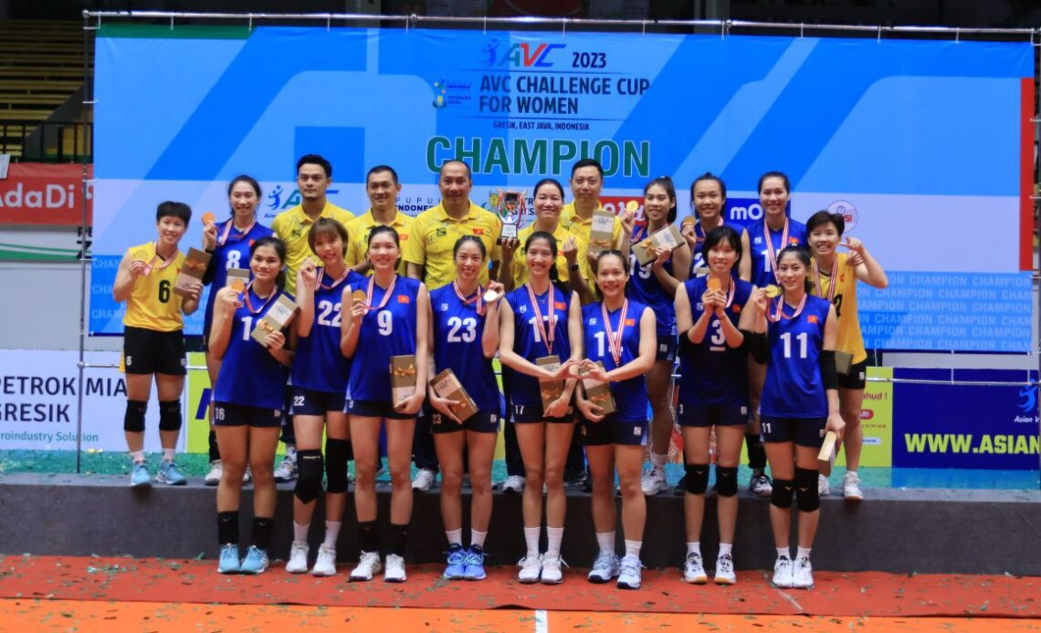 AVC W: Vietnam Secures Championship Title in 2023 AVC Challenge Cup with Thrilling Victory Over Indonesia