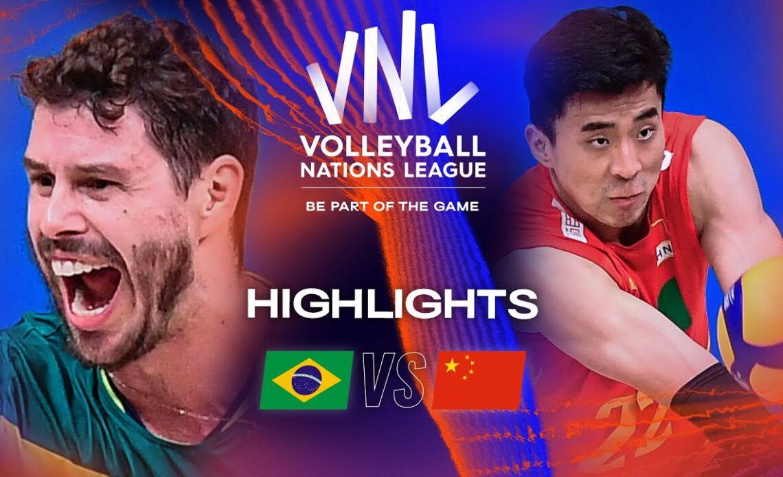 🇧🇷 BRA vs. 🇨🇳 CHN - Highlights Week 3 | Men's VNL 2023