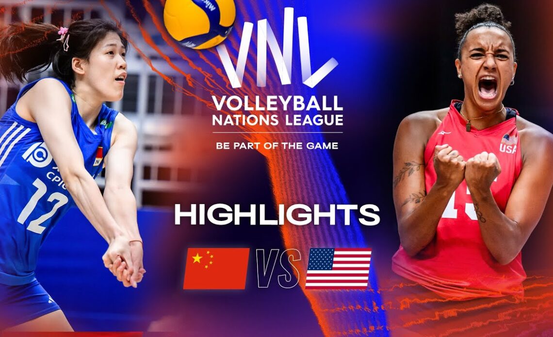 🇨🇳 CHN vs. 🇺🇸 USA - Highlights Week 3 | Women's VNL 2023