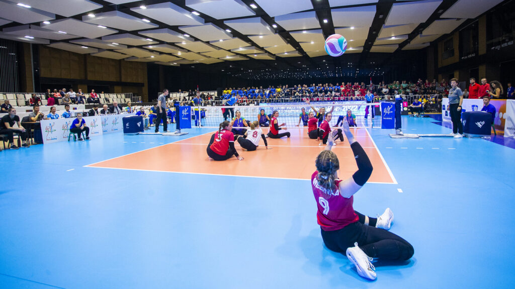 Gerflor Taraflex floor for sitting volleyball available for sale > World ParaVolleyWorld ParaVolley