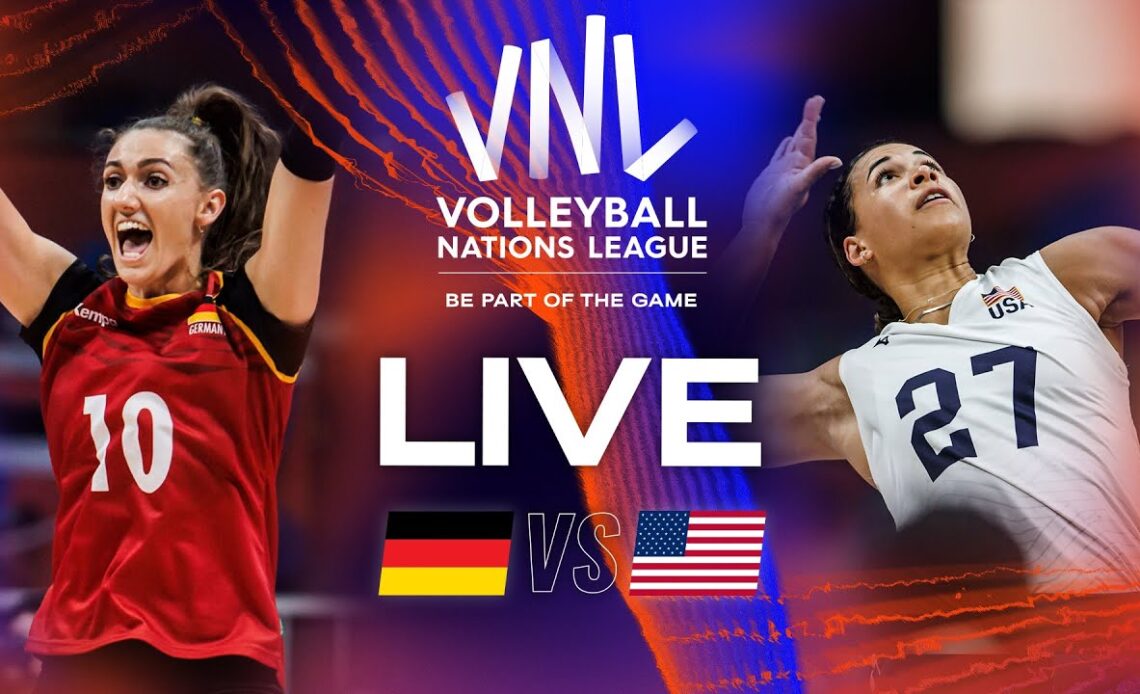 LIVE 🔴 GER 🇩🇪 vs. USA 🇺🇸 | Women's VNL 2023