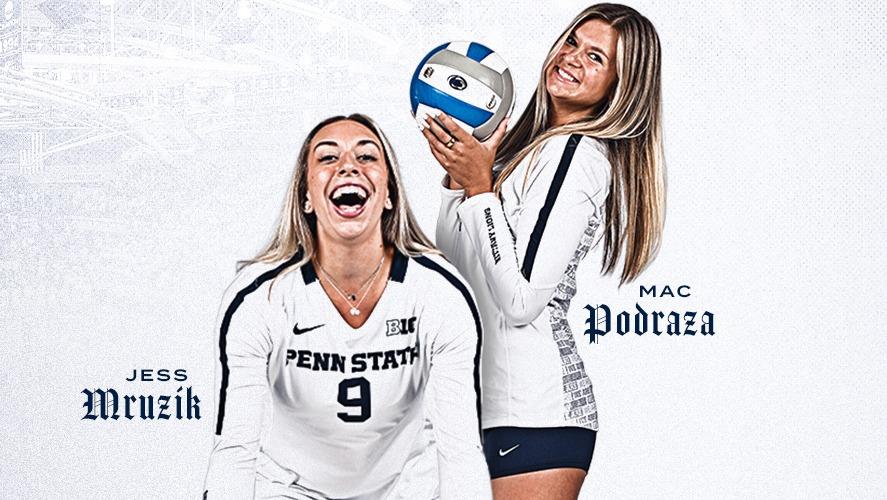 Mruzik, Podraza Named Preseason All-B1G in Women's Volleyball