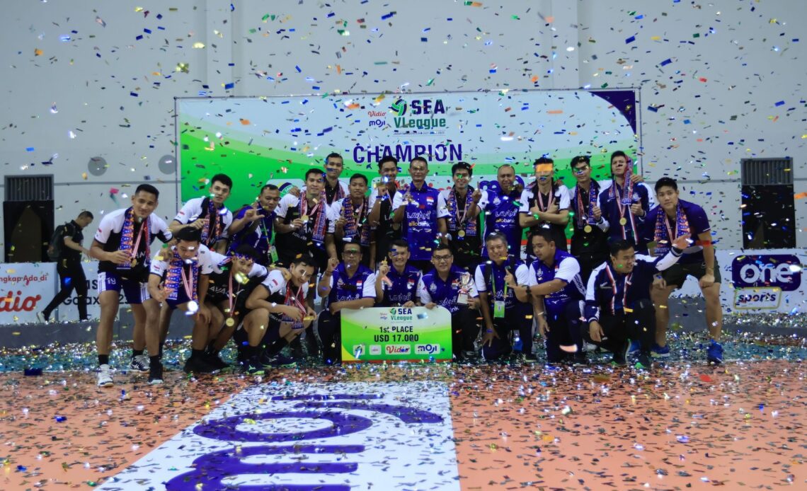 SEA V.LEAGUE M: Indonesia Triumphs Over Thailand to Claim First-Leg Title in 2023 Southeast Asian Men’s Volleyball League