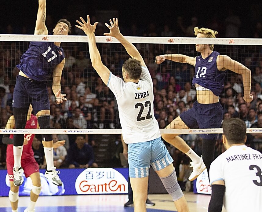 USA men, coming off tough loss to Argentina, face France in Volleyball Nations League