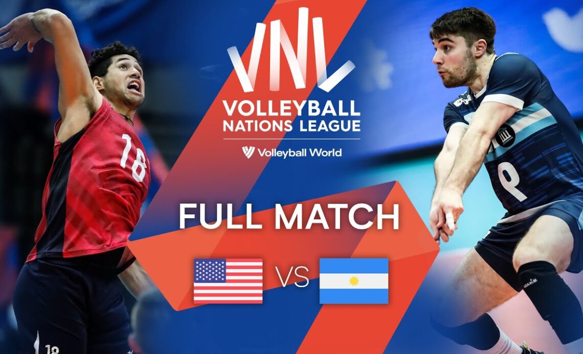 🇺🇸 USA vs. 🇦🇷 ARG - Full Match | Preliminary Phase | Men's VNL 2022