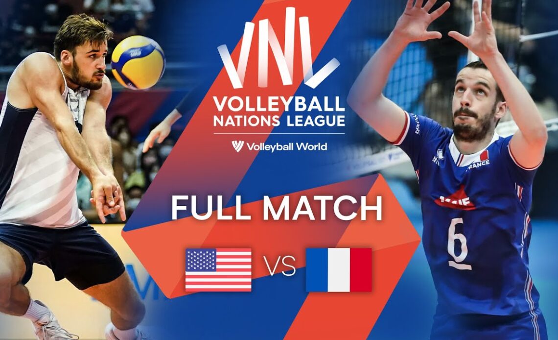 🇺🇸 USA vs. 🇫🇷 FRA Full Match Preliminary Phase Men's VNL 2022