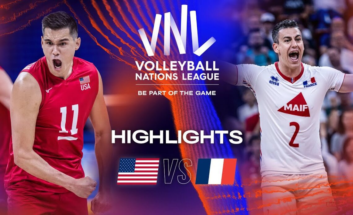 🇺🇸 USA vs. 🇫🇷 FRA - Highlights Quarter Finals | Men's VNL 2023