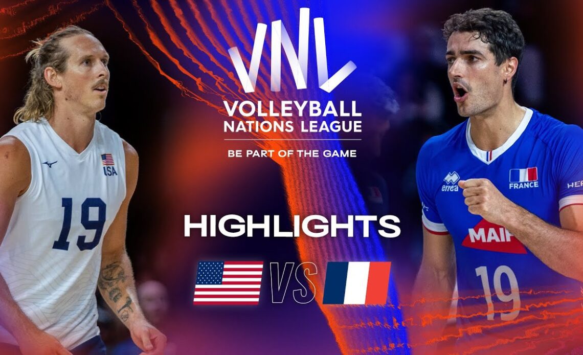 🇺🇸 USA vs. 🇫🇷 FRA - Highlights Week 3 | Men's VNL 2023