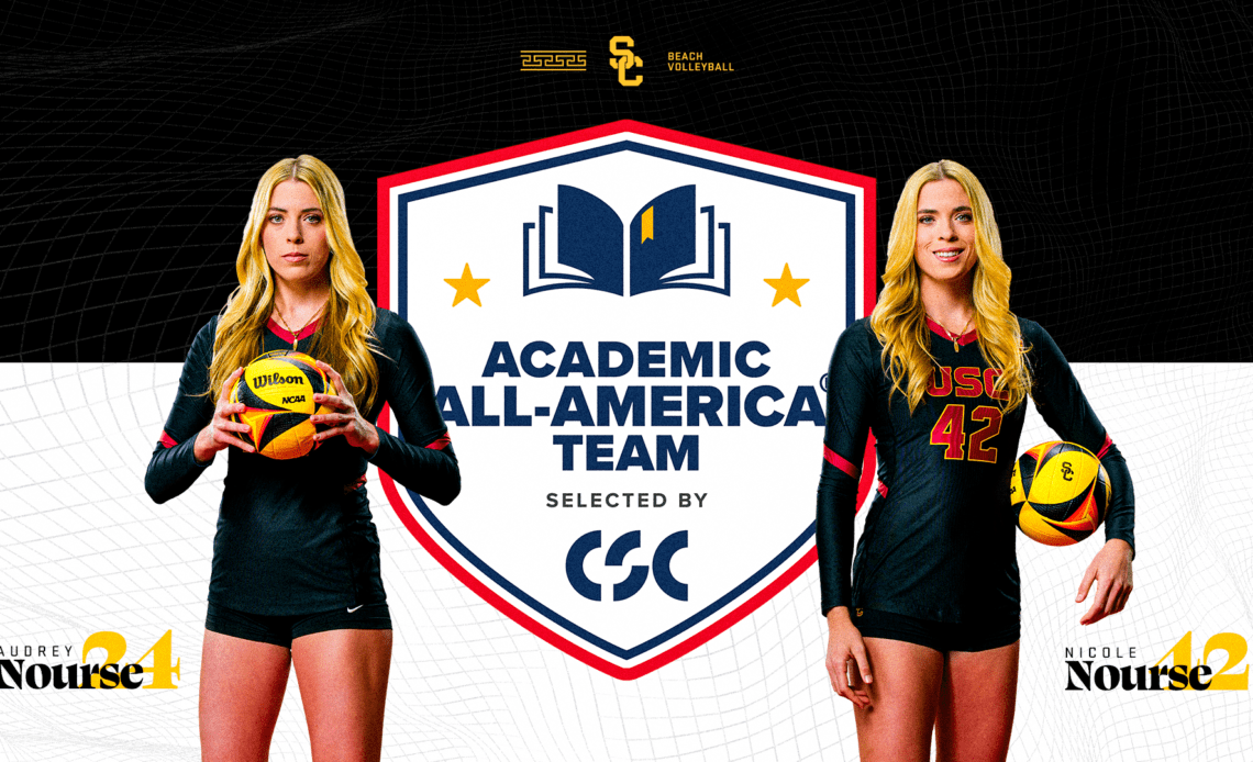 USC Beach Volleyball's Audrey and Nicole Nourse Earn Academic All-America Honors