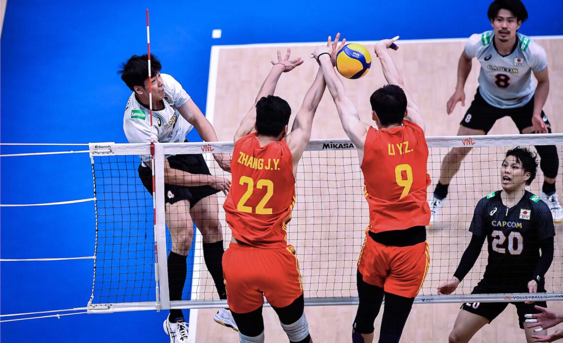 VNL M: Japan Overpowers China in a 3-2 Thriller