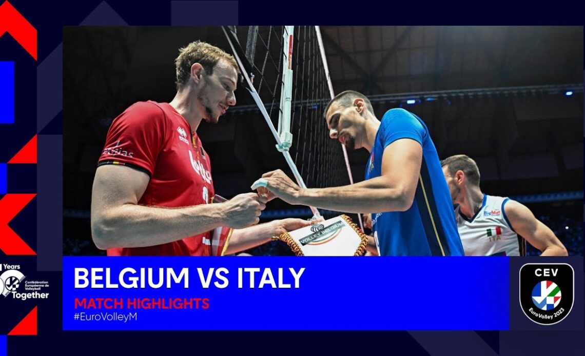 Belgium vs Italy I Match Highlights I CEV EuroVolley 2023 Men