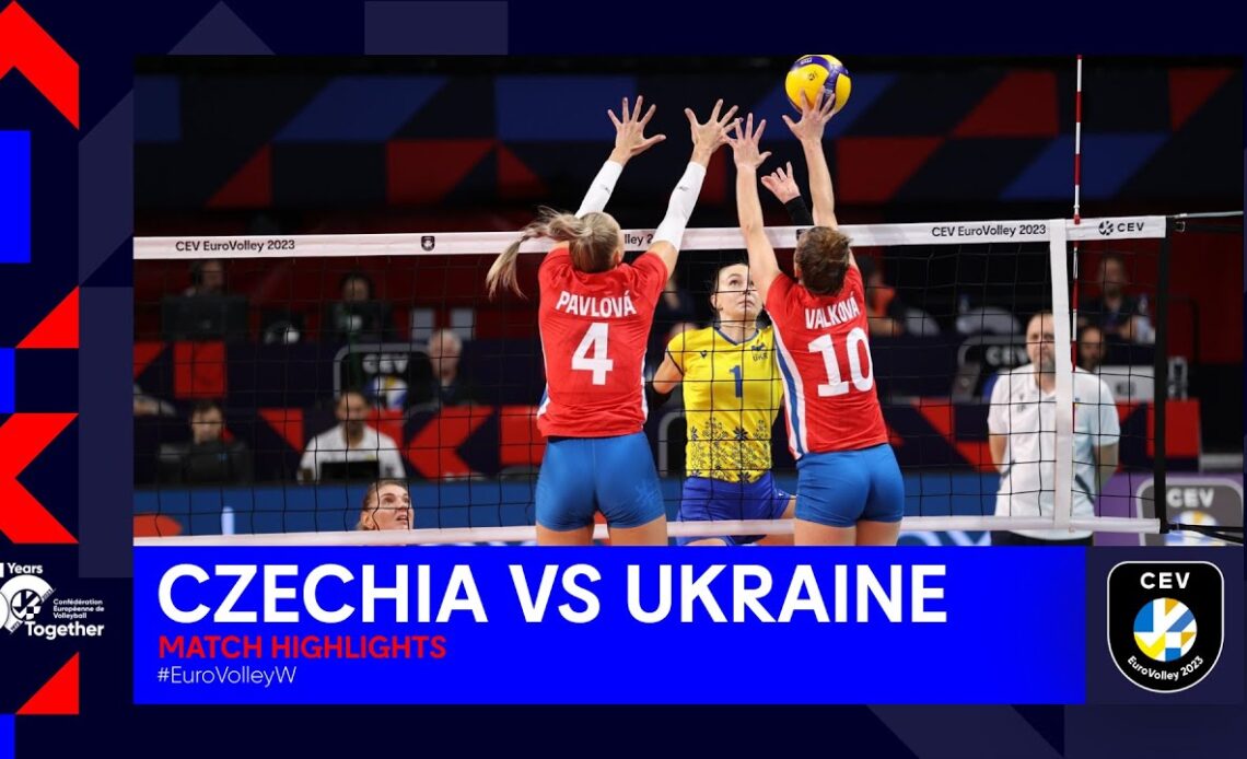 CZECHIA  vs. UKRAINE I Match Highlights 1/8 Finals I CEV EuroVolley 2023
