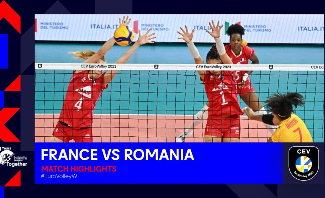France vs Romania I Match Highlights I CEV EuroVolley 2023 Women