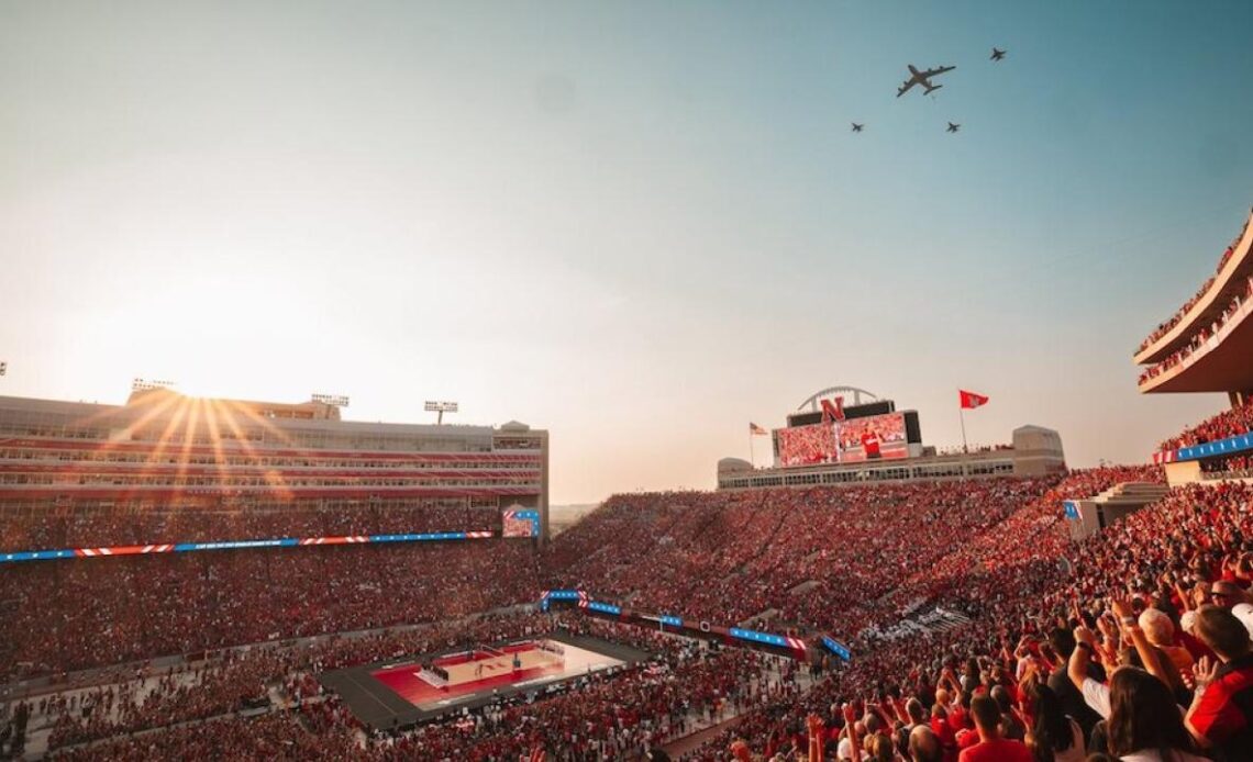 Nebraska volleyball breaks world record for women's sporting event attendance on 'Volleyball Day in Nebraska'