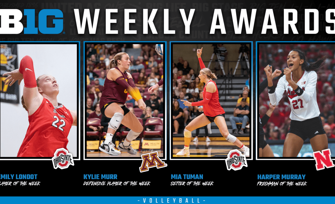 Ohio State, Nebraska, Minnesota Earn First 2023 Weekly Volleyball Honors