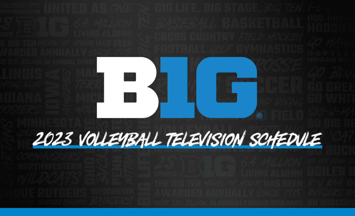 Record-Setting 64 Big Ten Volleyball Matches To Be Televised in 2023