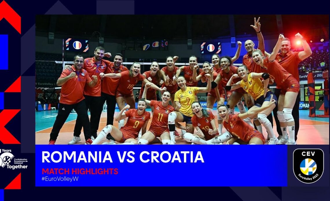 Romania vs Croatia I Match Highlights I CEV EuroVolley 2023 Women