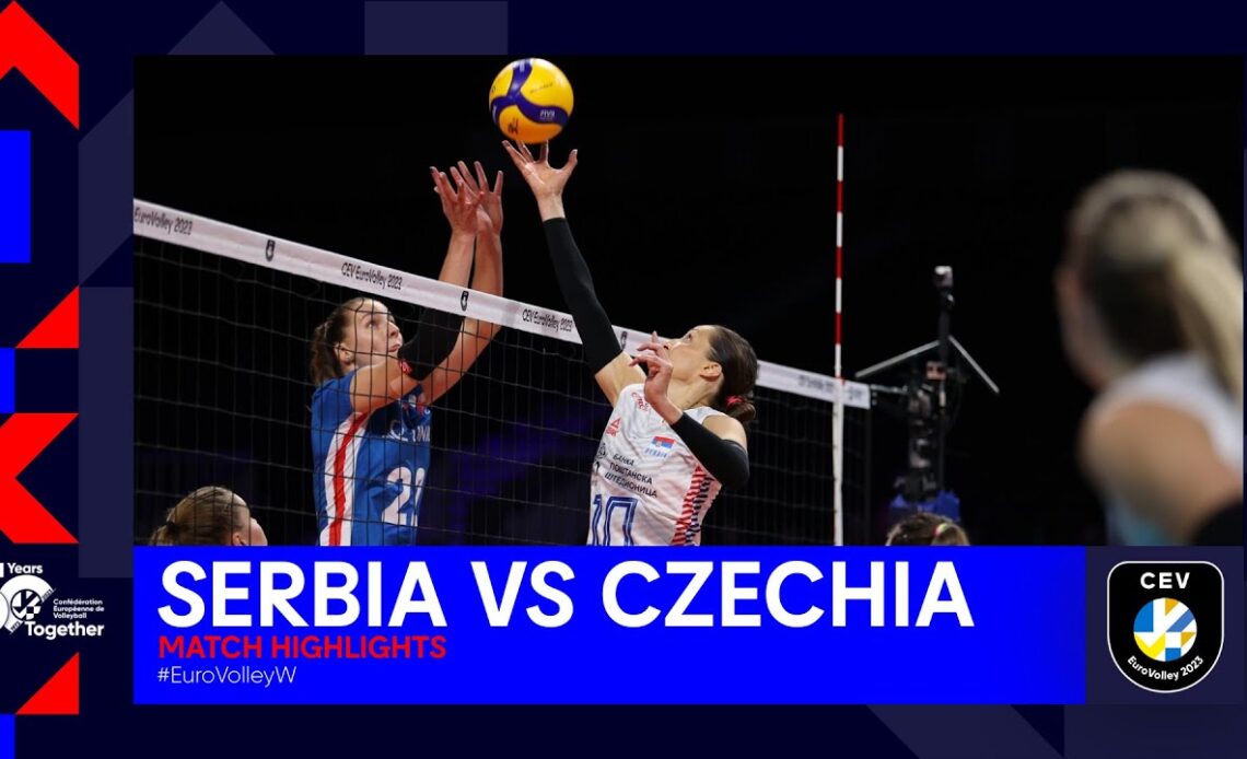 SERBIA vs. CZECHIA I Match Highlights 1/4 Finals I CEV EuroVolley 2023
