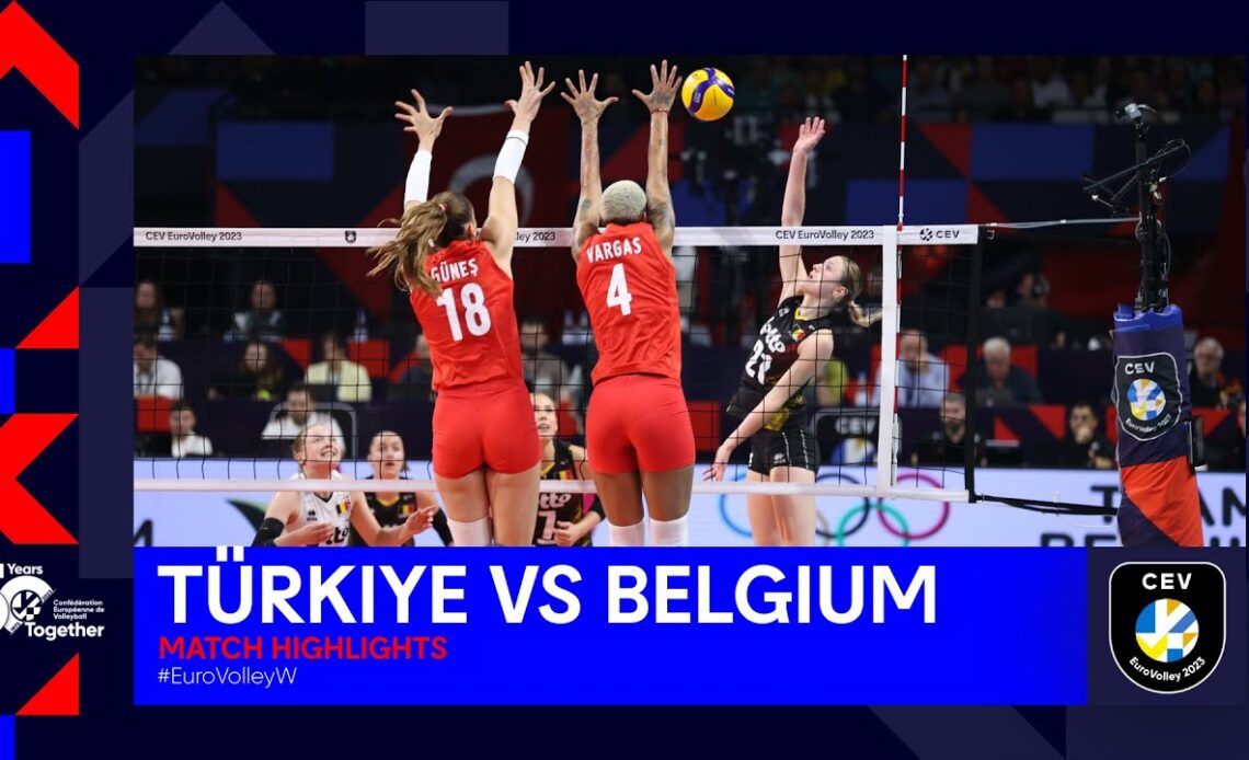 TÜRKIYE vs. BELGIUM I Match Highlights I CEV EuroVolley 2023