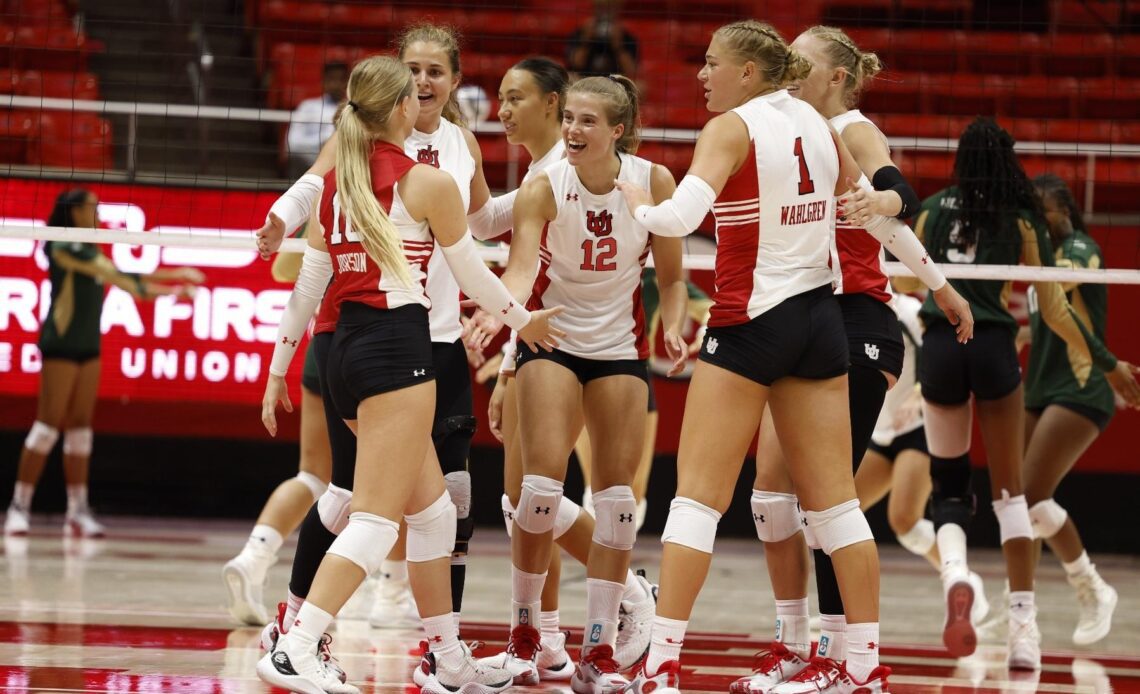 Total Team Effort Guides Utah Volleyball Past Colorado State In Exhibition Match