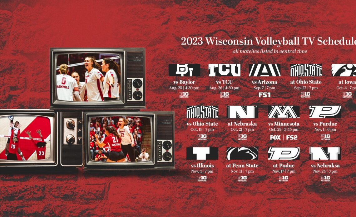 Volleyball Announces Tv Schedule Wisconsin Badgers VCP Volleyball