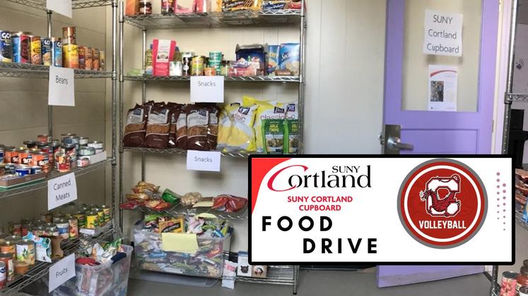 Volleyball to Partner with SUNY Cortland Cupboard for Sept. 1-2 Food Drive