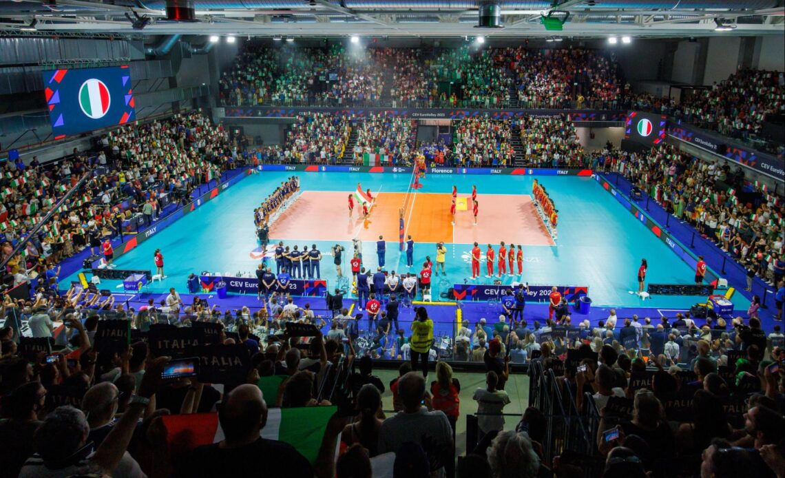 WorldofVolley :: France and Italy Secure Quarter-Finals Berth in EuroVolley 2023 at Palazzo Wanny, Florence