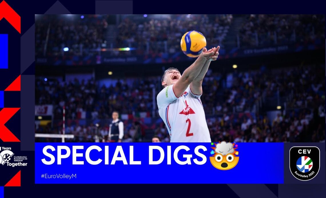 5 Incredible Digs from the CEV EuroVolley 2023 | Men