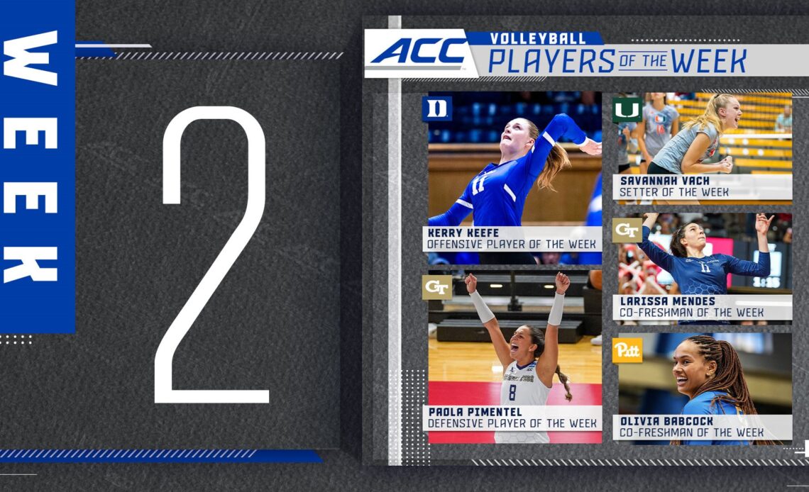 ACC Announces Volleyball Weekly Awards
