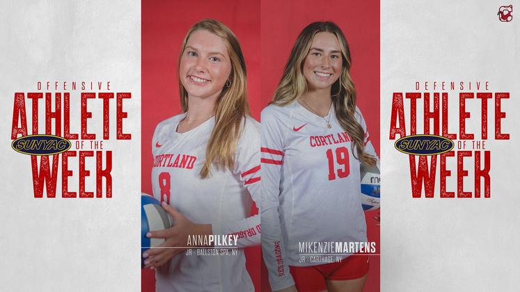 Anna Pilkey and Mikenzie Martens Chosen for SUNYAC Volleyball Weekly Honors